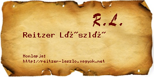 Reitzer László névjegykártya